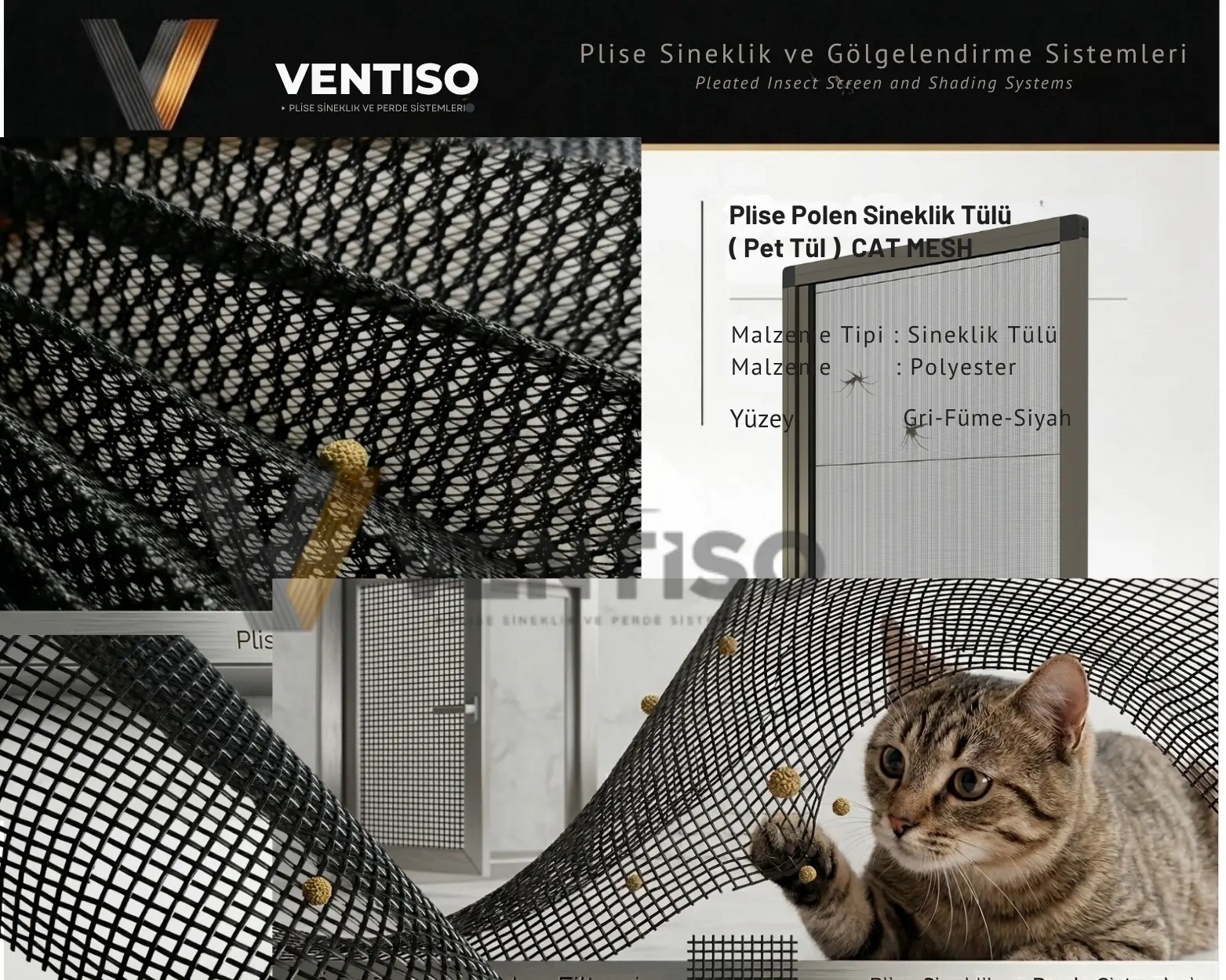 Pet and Pollen Protection Pleated Mesh